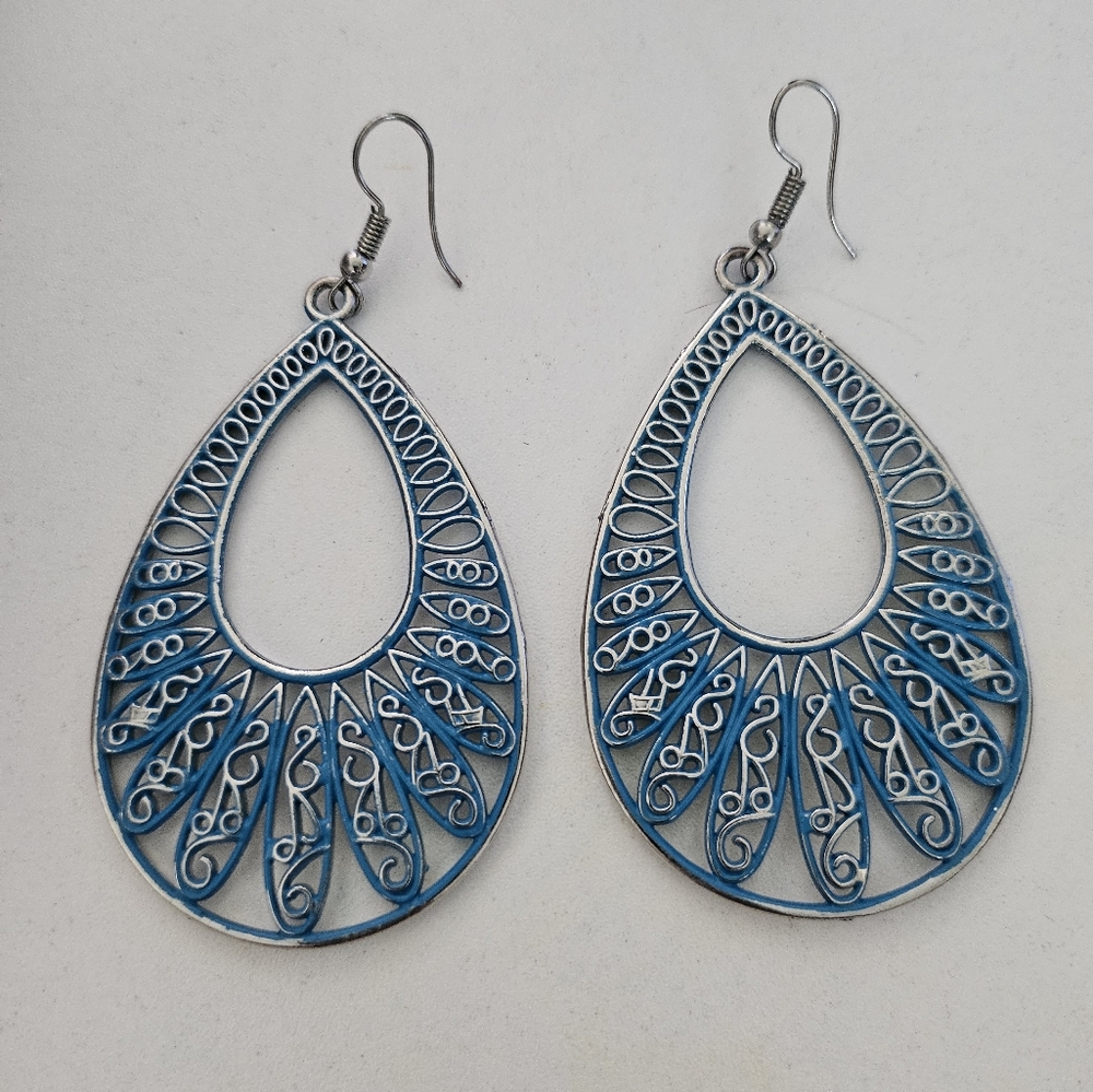 Turquoise Color Chandelier Earrings